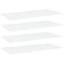 vidaXL 4 db fehér szerelt fa könyvespolc lap 80 x 20 x 1,5 cm