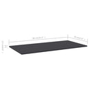 vidaXL 8 db szürke forgácslap könyvespolc lap 80 x 20 x 1,5 cm
