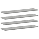 vidaXL 4 db betonszürke szerelt fa könyvespolc lap 80 x 20 x 1,5 cm