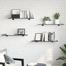 vidaXL 8 db magasfényű szürke forgácslap könyvespolc lap 80x20x1,5 cm