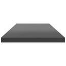 vidaXL 8 db magasfényű szürke forgácslap könyvespolc lap 80x20x1,5 cm