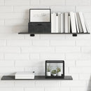 vidaXL 8 db magasfényű szürke forgácslap könyvespolc lap 80x20x1,5 cm