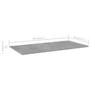 vidaXL 8 db betonszürke forgácslap könyvespolc lap 80 x 30 x 1,5 cm