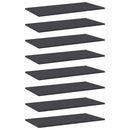 vidaXL 8 db szürke forgácslap könyvespolc lap 80 x 40 x 1,5 cm