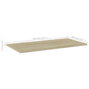 vidaXL 4 db sonoma-tölgy színű forgácslap könyvespolc lap 80x40x1,5 cm