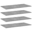 vidaXL 4 db betonszürke szerelt fa könyvespolc lap 80 x 40 x 1,5 cm