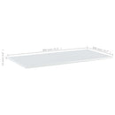 vidaXL 8 db magasfényű fehér forgácslap könyvespolc lap 80x40x1,5 cm