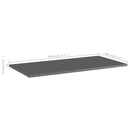 vidaXL 8 db magasfényű szürke forgácslap könyvespolc lap 80x40x1,5 cm