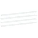 vidaXL 4 db fehér forgácslap könyvespolc 100 x 10 x 1,5 cm