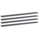 vidaXL 4 db magasfényű szürke forgácslap könyvespolc 100 x 10 x 1,5 cm