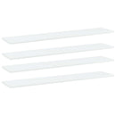 vidaXL 4 db fehér szerelt fa könyvespolc 100 x 20 x 1,5 cm