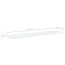 vidaXL 4 db fehér szerelt fa könyvespolc 100 x 20 x 1,5 cm