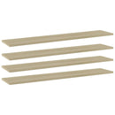 vidaXL 4 db sonoma-tölgy színű forgácslap könyvespolc 100x20x1,5 cm
