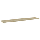 vidaXL 4 db sonoma-tölgy színű forgácslap könyvespolc 100x20x1,5 cm