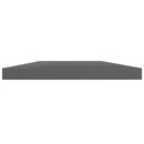 vidaXL 4 db magasfényű szürke forgácslap könyvespolc 100 x 20 x 1,5 cm