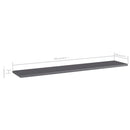 vidaXL 4 db magasfényű szürke forgácslap könyvespolc 100 x 20 x 1,5 cm