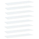 vidaXL 8 db fehér forgácslap könyvespolc 100 x 30 x 1,5 cm