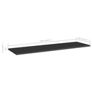 vidaXL 8 db magasfényű fekete forgácslap könyvespolc 100 x 30 x 1,5 cm