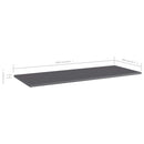 vidaXL 4 db magasfényű szürke forgácslap könyvespolc 100 x 40 x 1,5 cm