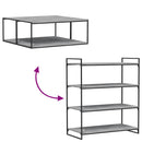 vidaXL 4 db betonszürke szerelt fa könyvespolc 100 x 50 x 1,5 cm