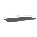vidaXL 4 db magasfényű szürke forgácslap könyvespolc 100 x 50 x 1,5 cm