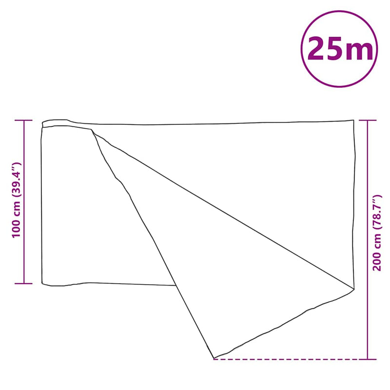 vidaXL antracitszürke HDPE belátásgátló háló 1 x 25 m 75 g/m²