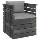 vidaXL fenyőfa kerti karosszék párnákkal