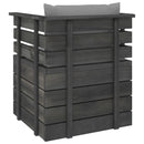 vidaXL fenyőfa kerti karosszék párnákkal