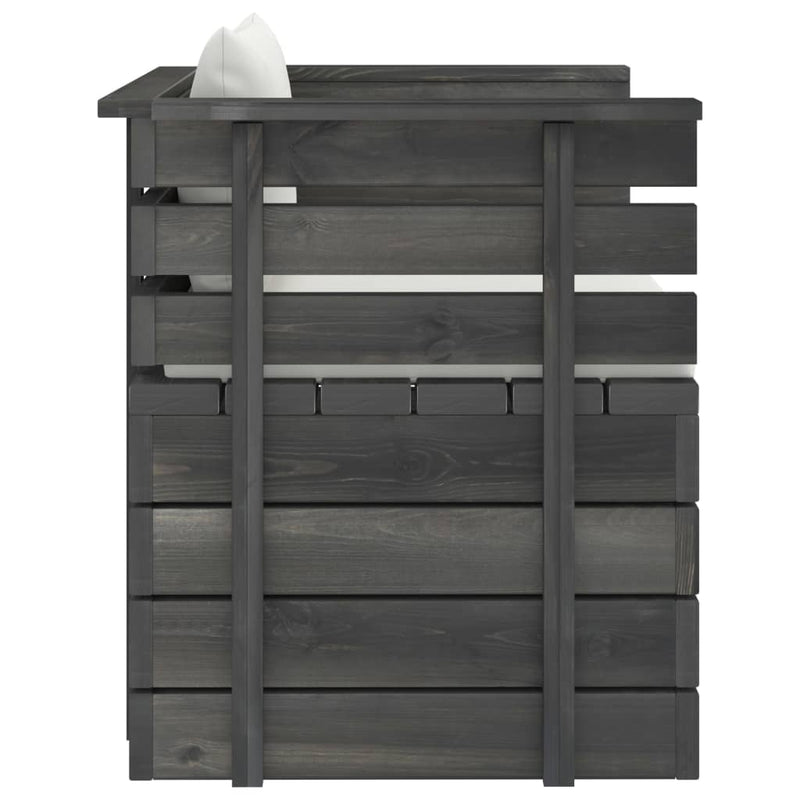 vidaXL fenyőfa kerti karosszék párnákkal