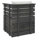 vidaXL fenyőfa kerti karosszék párnákkal