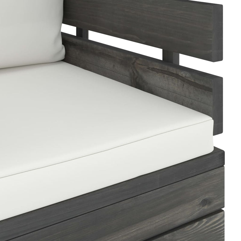 vidaXL fenyőfa kerti karosszék párnákkal