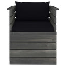 vidaXL fenyőfa kerti karosszék párnákkal