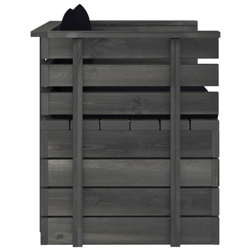 vidaXL fenyőfa kerti karosszék párnákkal