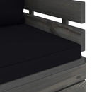 vidaXL fenyőfa kerti karosszék párnákkal