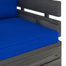 vidaXL fenyőfa kerti karosszék párnákkal