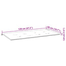 vidaXL tömör tíkfa Batavia pad szürke párnával 120 cm