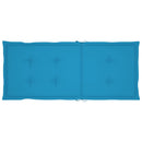 vidaXL 2 db tömör tíkfa kerti szék kék párnával