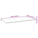 vidaXL tömör tíkfa kerti pad krémszínű párnával 112 cm