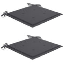 vidaXL tömör tíkfa hintaszék antracitszürke párnával