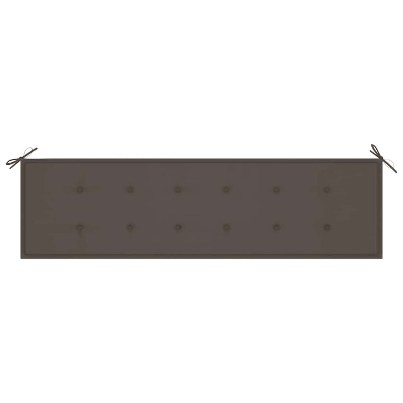 vidaXL tömör tíkfa kerti pad tópszínű párnával 175 cm