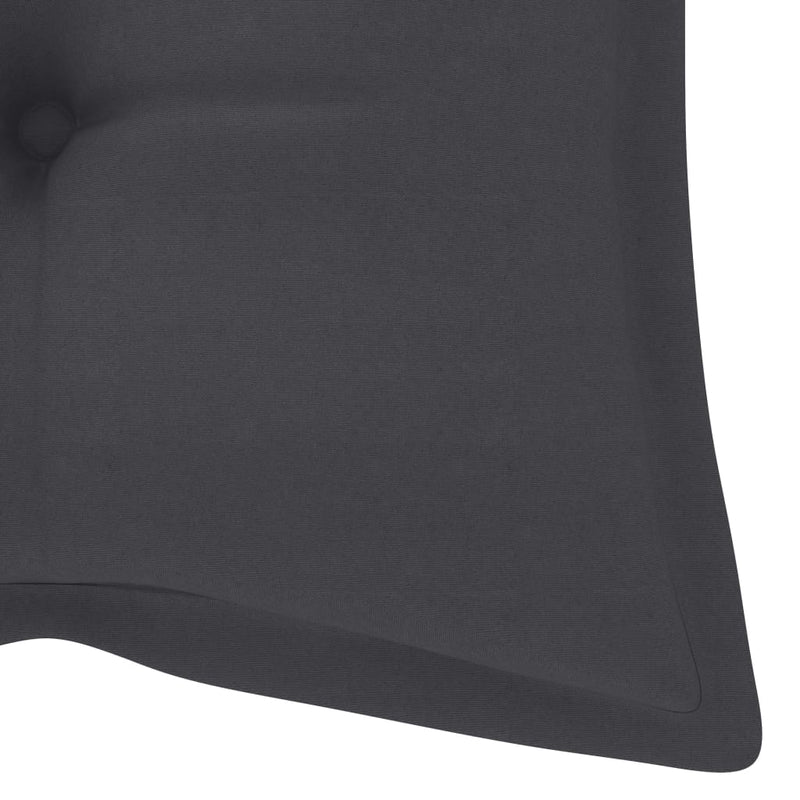 vidaXL tömör tíkfa hintaágy antracitszürke párnával 170 cm