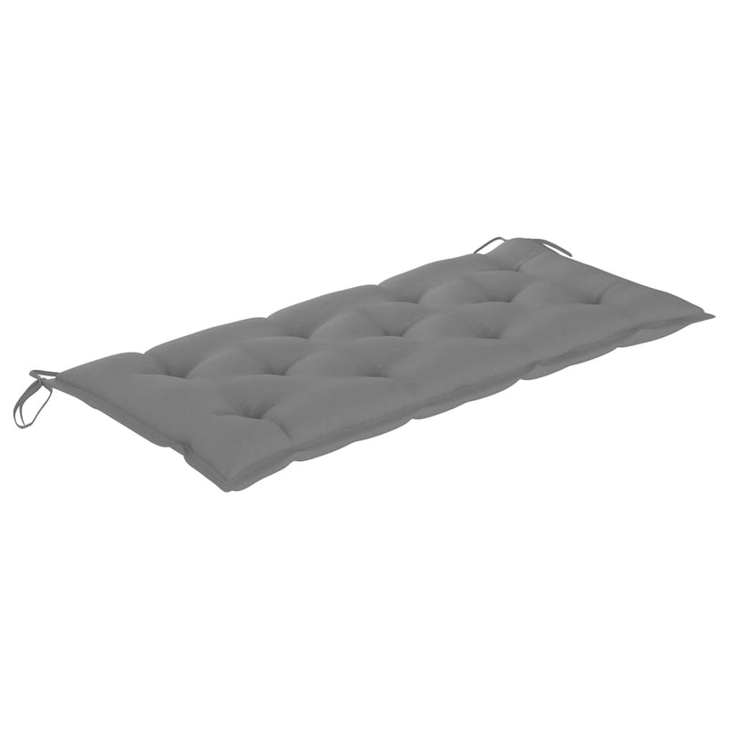 vidaXL tömör tíkfa hintaágy szürke párnával 170 cm