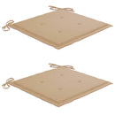 vidaXL 2 db tömör tíkfa kerti szék párnával