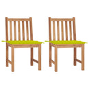 vidaXL 2 db tömör tíkfa kerti szék párnával