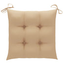 vidaXL 2 db tömör tíkfa kerti szék bézs párnával