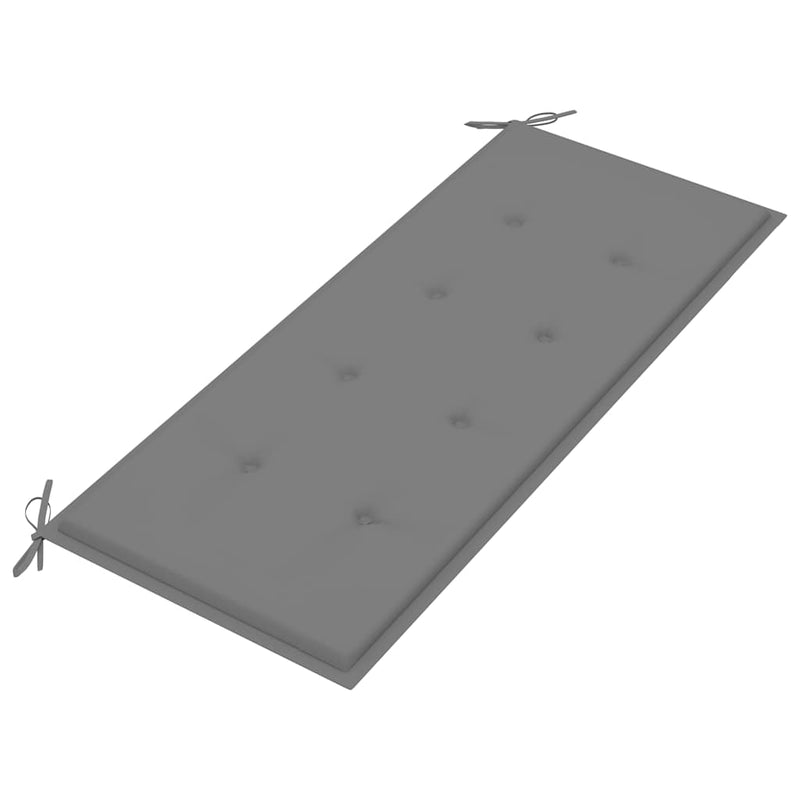 vidaXL tömör tíkfa rakásolható kerti pad párnával 128,5 cm