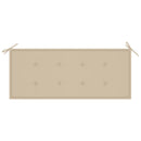 vidaXL tömör tíkfa rakásolható kerti pad párnával 128,5 cm