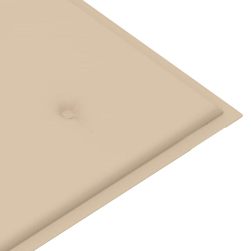 vidaXL tömör tíkfa rakásolható kerti pad párnával 128,5 cm