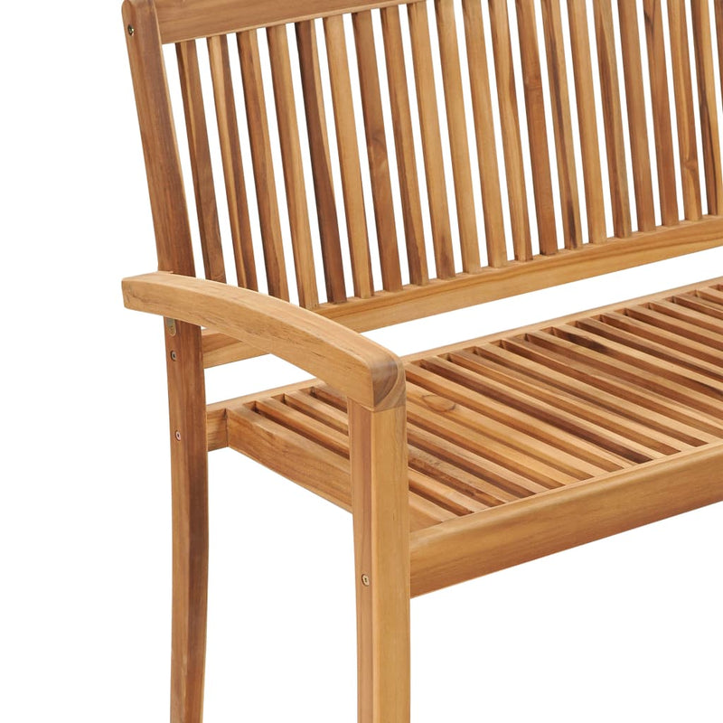 vidaXL tömör tíkfa rakásolható kerti pad párnával 128,5 cm