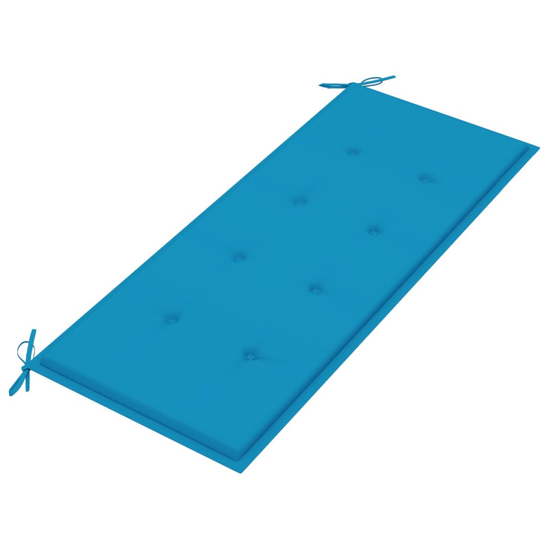 vidaXL tömör tíkfa rakásolható kerti pad párnával 128,5 cm